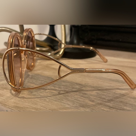 Chloé | Peach Jackson Round Sunglasses - Picture 5 of 7